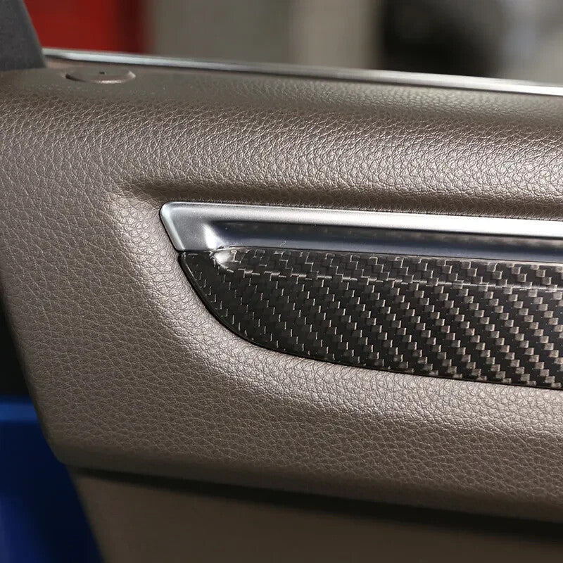 Real Carbon Fiber Interior Door Panel Trim Cover For Porsche Macan 95B 14-20 US 5