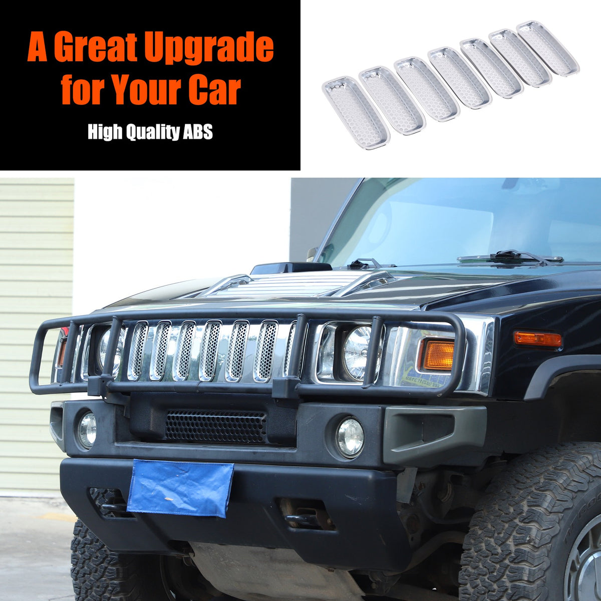 Silver Chrome Exterior Door Handle Mirror Hood Vent Trim Kit For Hummer H2 03-09 140