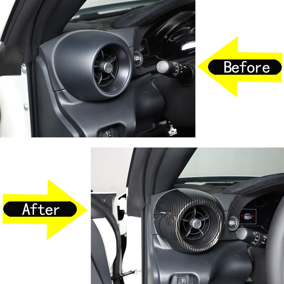 Carbon Look Console Interior Trim Cover Set For Toyota 86/Subaru BRZ 2022 US 5