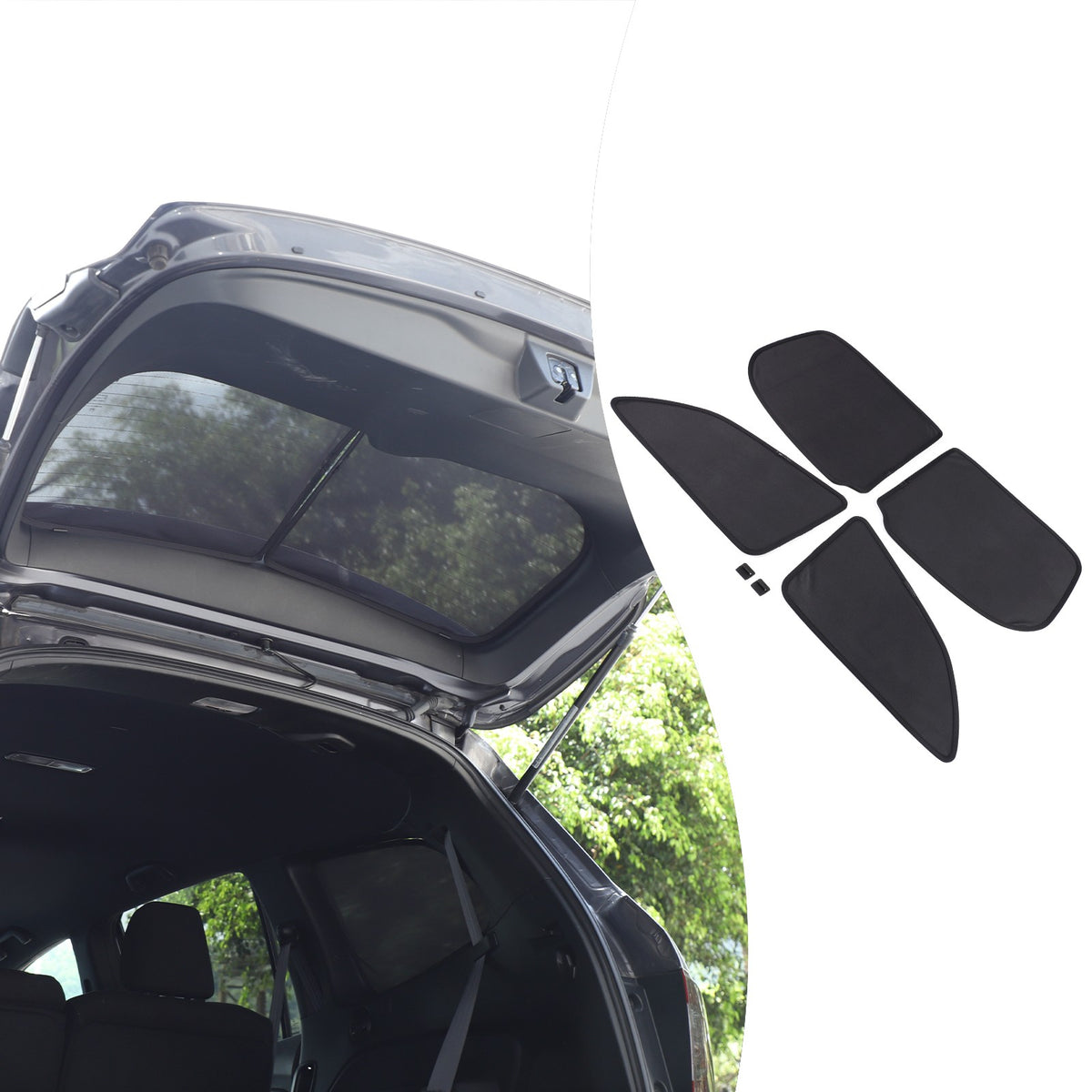 Rear Tailgate Window Mesh Screen Sunshade Sun Cover For Honda Pilot 2016-2022 11