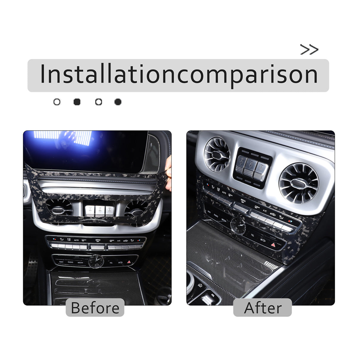 Forged Carbon Center Console Volume Mode Trim For Benz G Class W463 G500/63 19+ 3