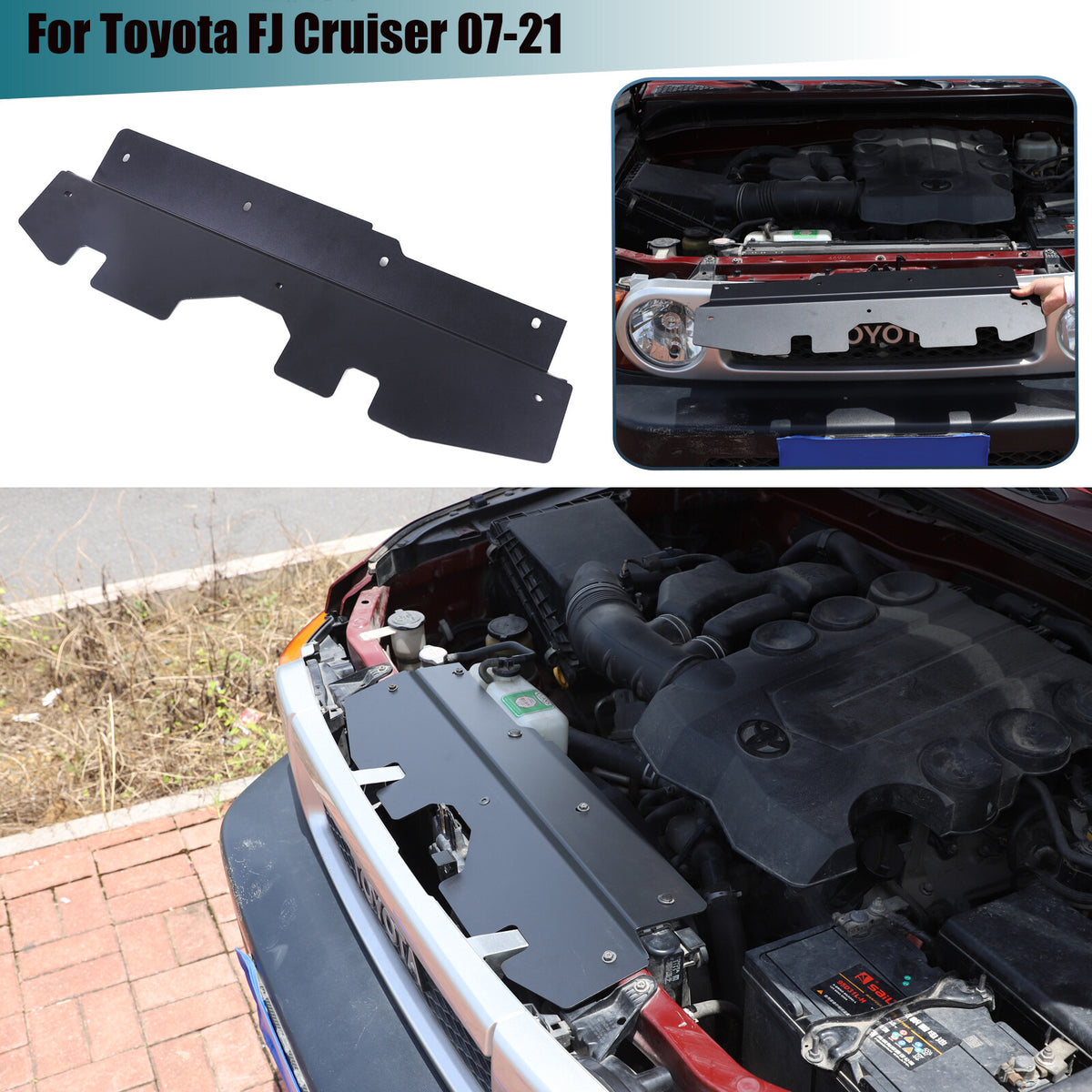 Engine Hood Cabin Cover Radiator Cooling Plate For Toyota FJ Cruiser 07-21 US 1