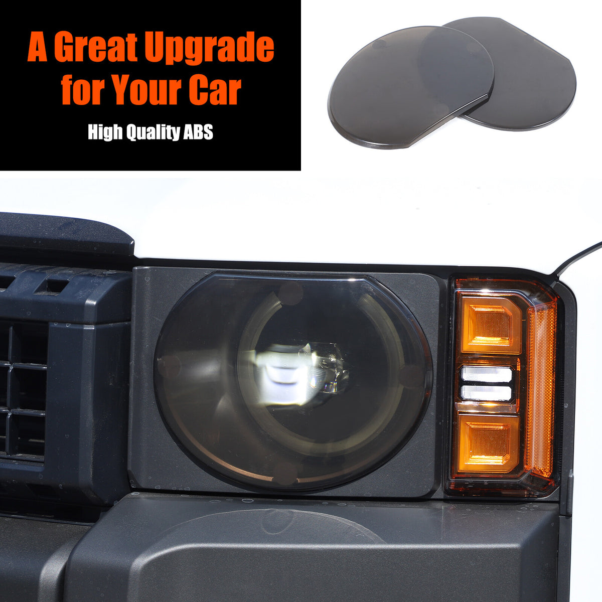 Black Smoked Front Headlight Lens Cover For Toyota Land Cruiser LC250 24+ US 20