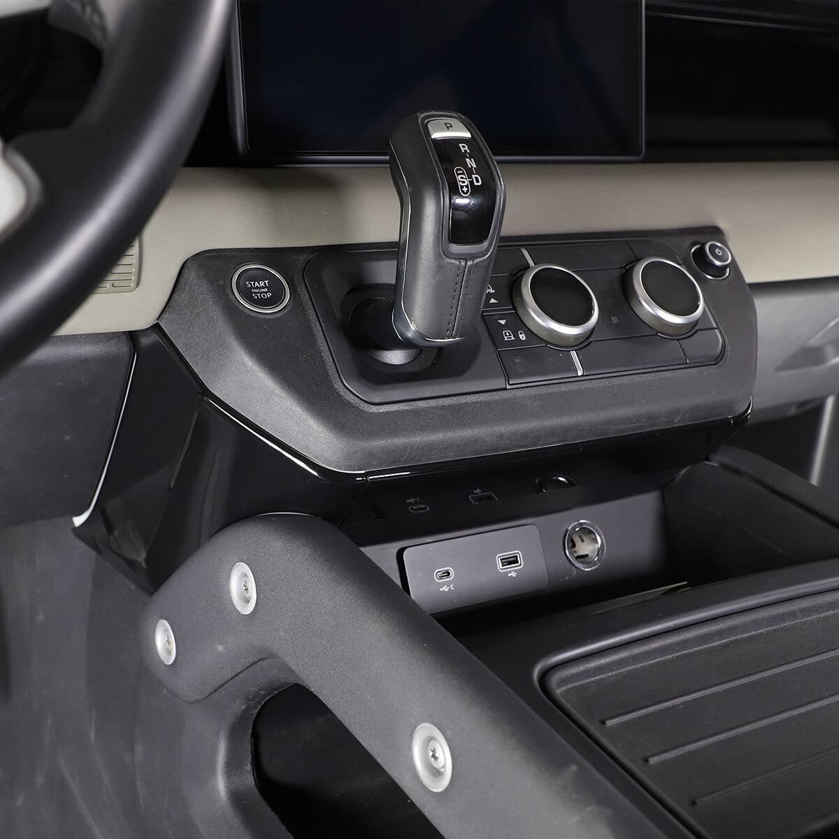 Glossy Black Center Console Knee Side Cover Trim For Land Rover Defender 2022-23 5
