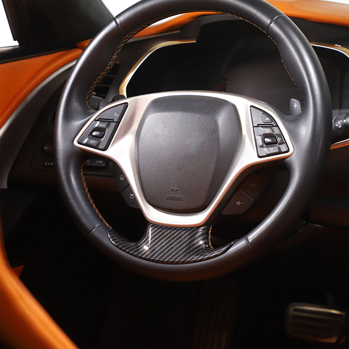ABS Carbon Fiber Interior Center Console Panel Trim Set For Corvette C7 2014-19 - Variants 1-5 19