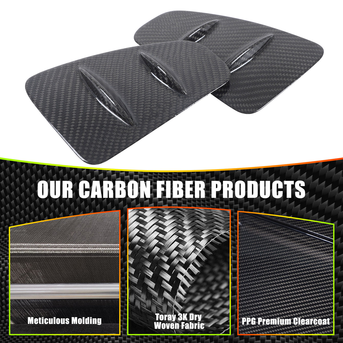 Real Carbon Fiber Rear Taillight Panel Trim For Fiat 500 Abarth 595 695 2016+ 9