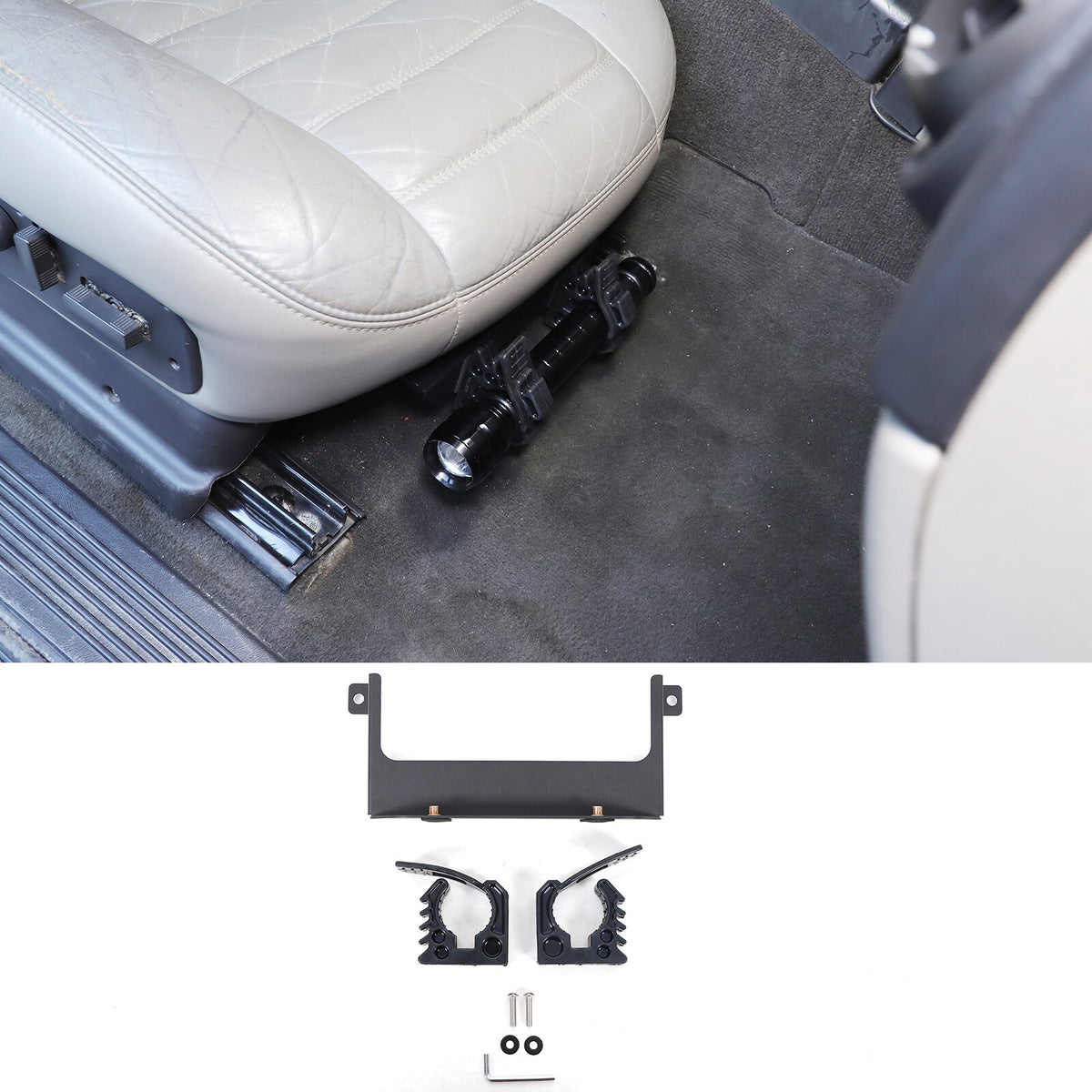 Passanger Side Under Seat Flashlight Holder Bracket Mount For Hummer H2 2003-09 8