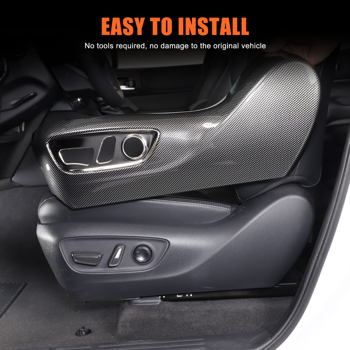 ABS Carbon Seat Adjustment Button Trim Cover For Toyota Land Cruiser LC250 24+ 7