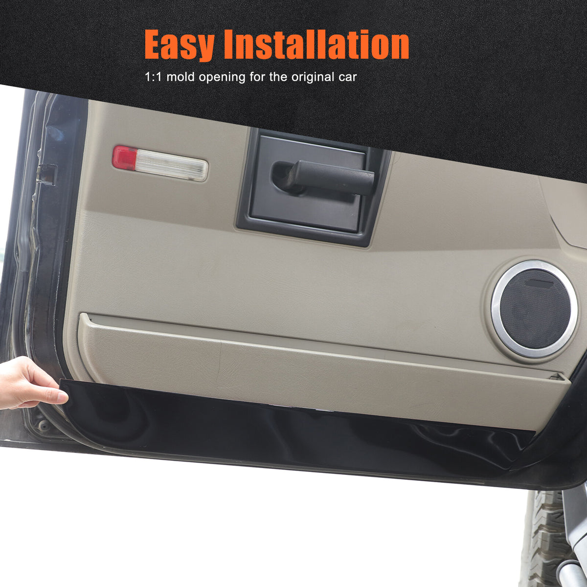 Piano Black Door Interior Anti-kick Panel Trim Sticker for Hummer H2 2003-2007 10