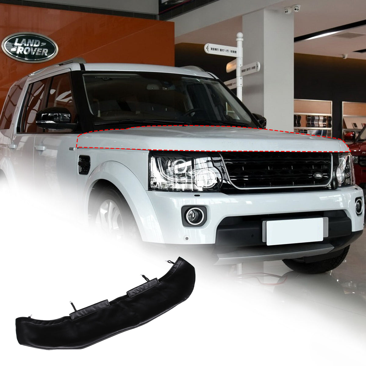 Car Bonnet Hood Bra Protector Mask Cover For Land Rover Discovery 3&4 04-16 US 5
