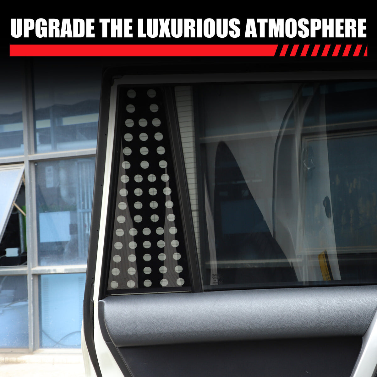 C-pillar Triangular Window Plate Trim For Toyota Land Cruiser Prado 10-23 US 13