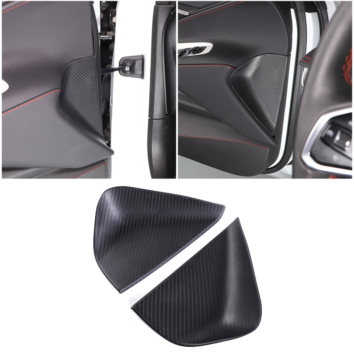 Matte Real Dry Carbon Fiber Interior Decor Trim Cover For Corvette C8 2020+ 8