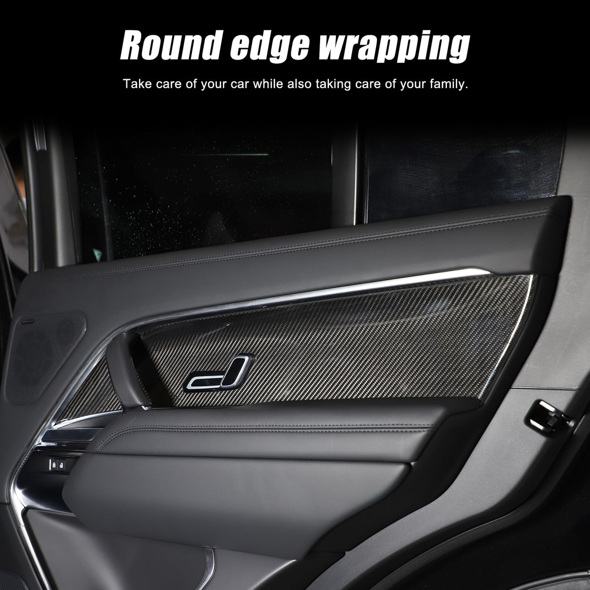 Real Carbon Fiber Interior Door Panel Cover Trim for LR Range Rover Sport 23-24 13