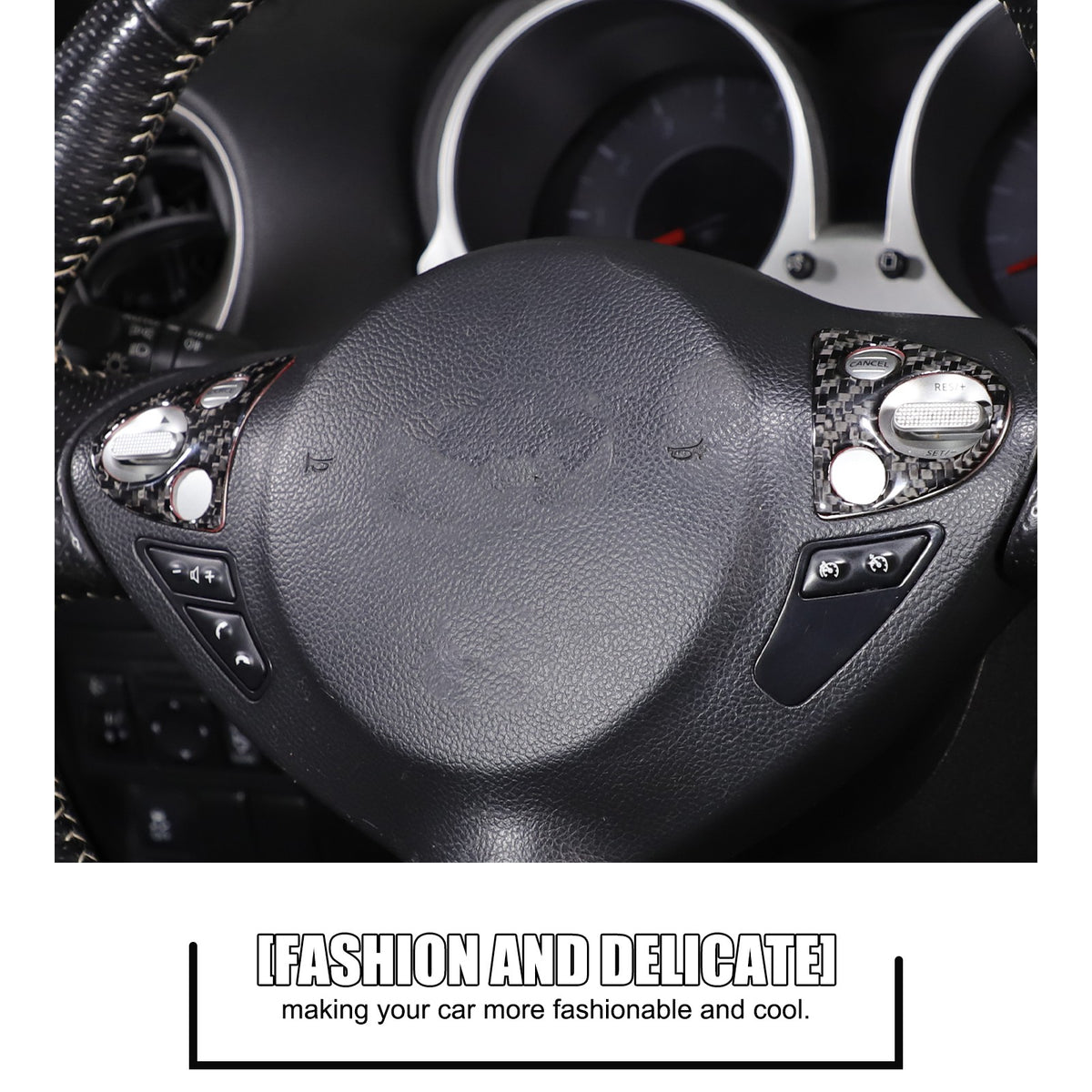 Soft Carbon Fiber Interior Center Console trim Sticker For Nissan Juke 2011-2019 36