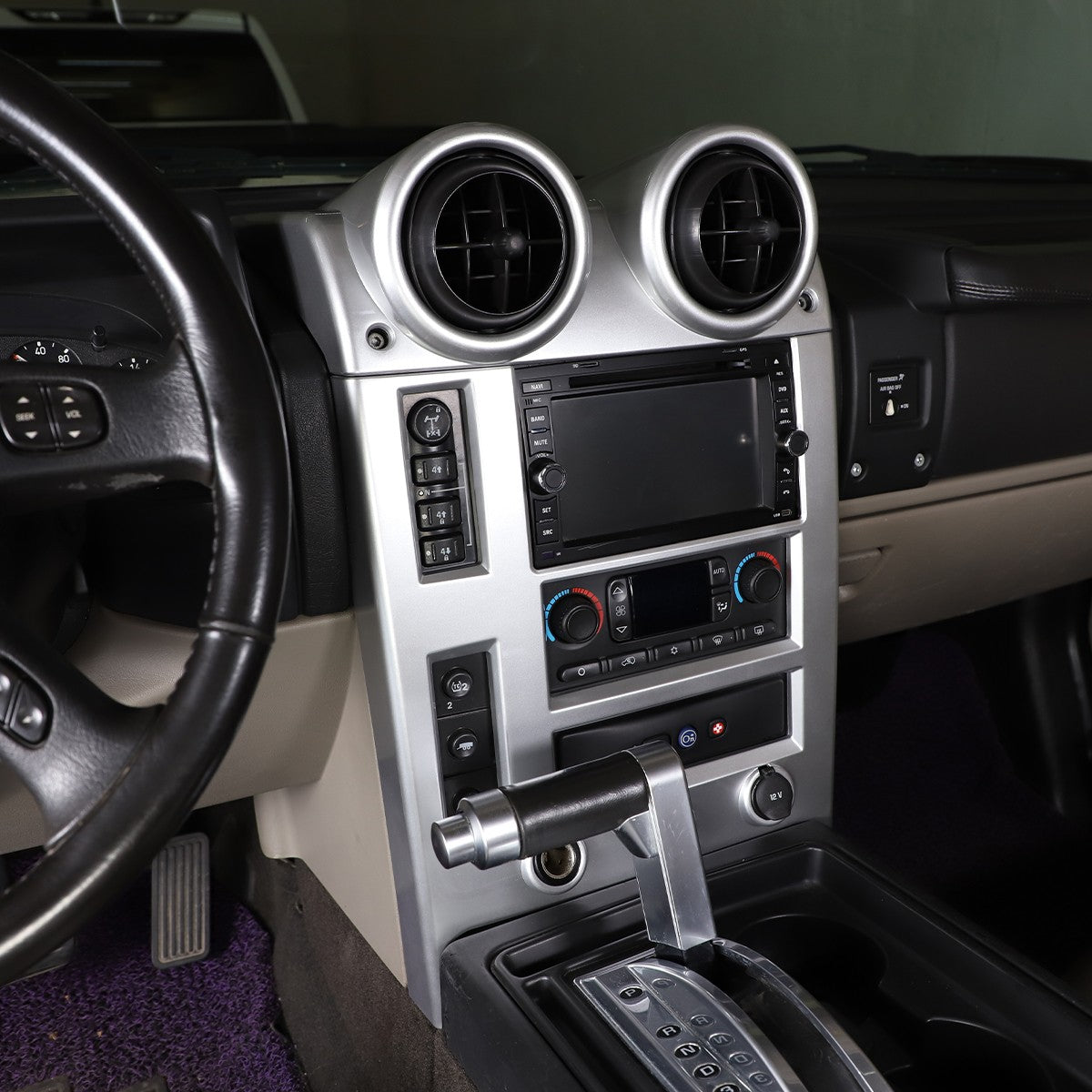 Silver Interior Air Condition Panel Cover Trim For Hummer H2 2003-2007 8