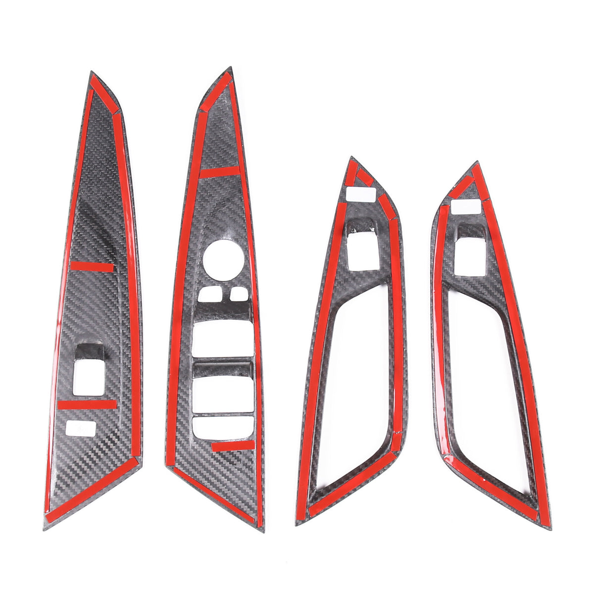 Real Carbon Fiber Window Lift Button Trim Cover For BMW 4 Series G26 2021-22 11
