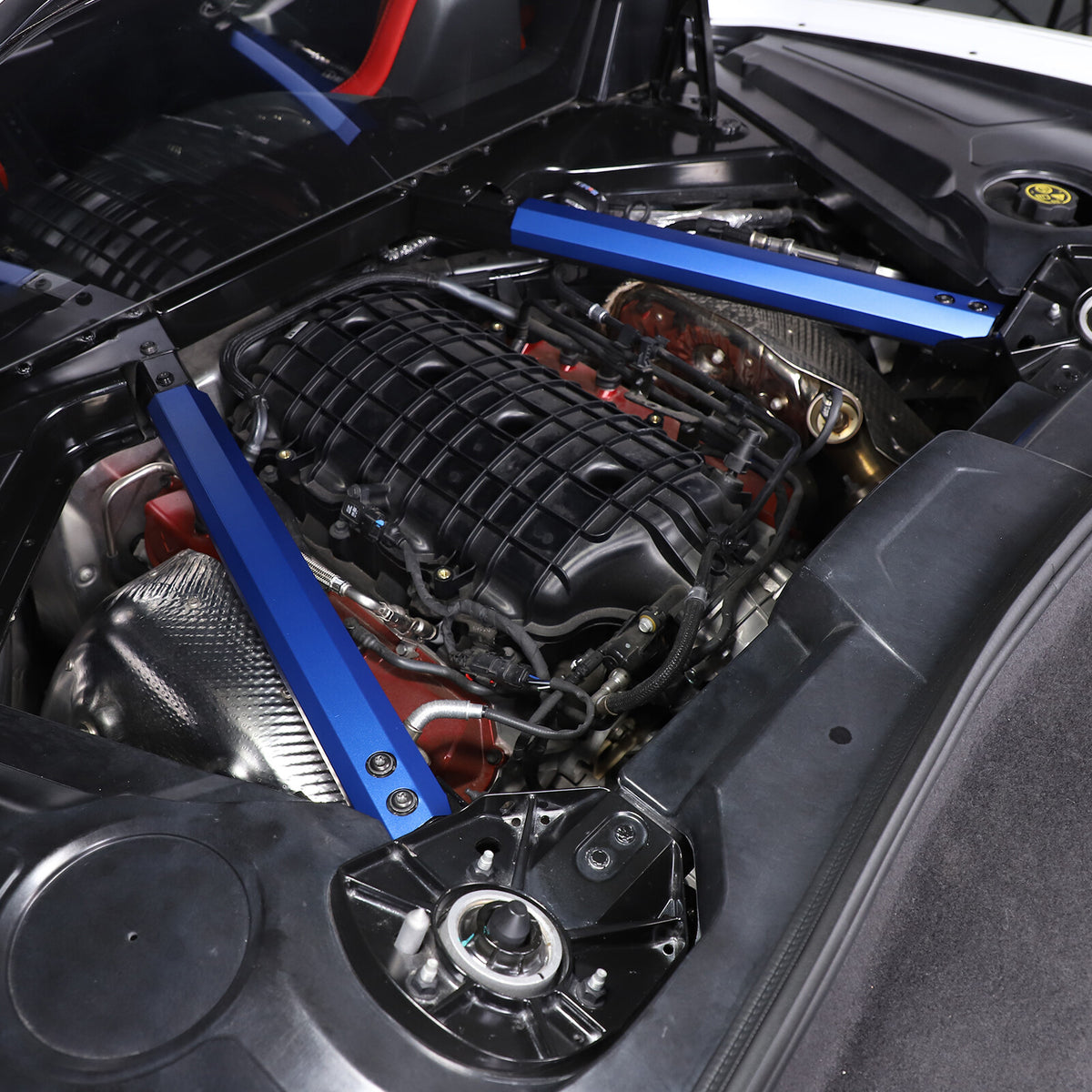 Blue Engine Bay Inner Crossmember Panel Trim Cover For CORVETTE C8 Coupe 20-26 4