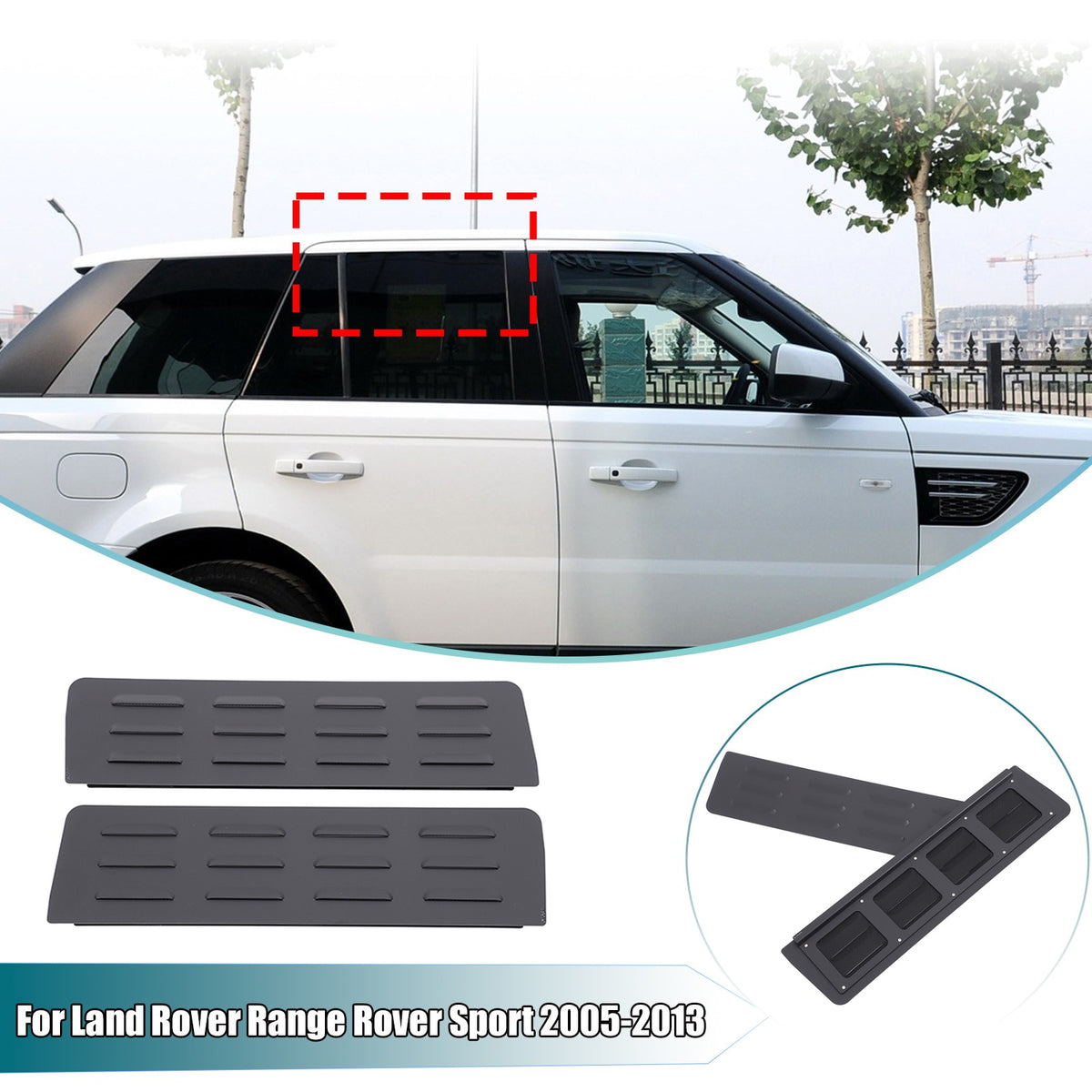 Rear Door Window Louver Air Vent Panel Trim For LR Range Rover Sport L320 05-13 1