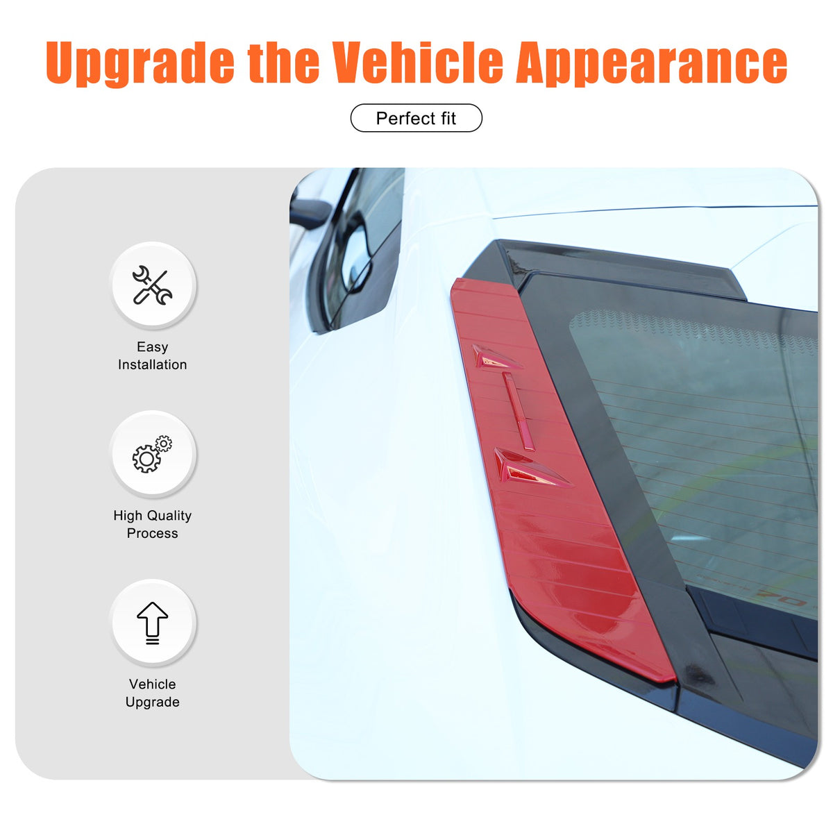 ABS Sport Red Rear Hood Wash Waterproof Cover For Corvette C8 2020+ 13