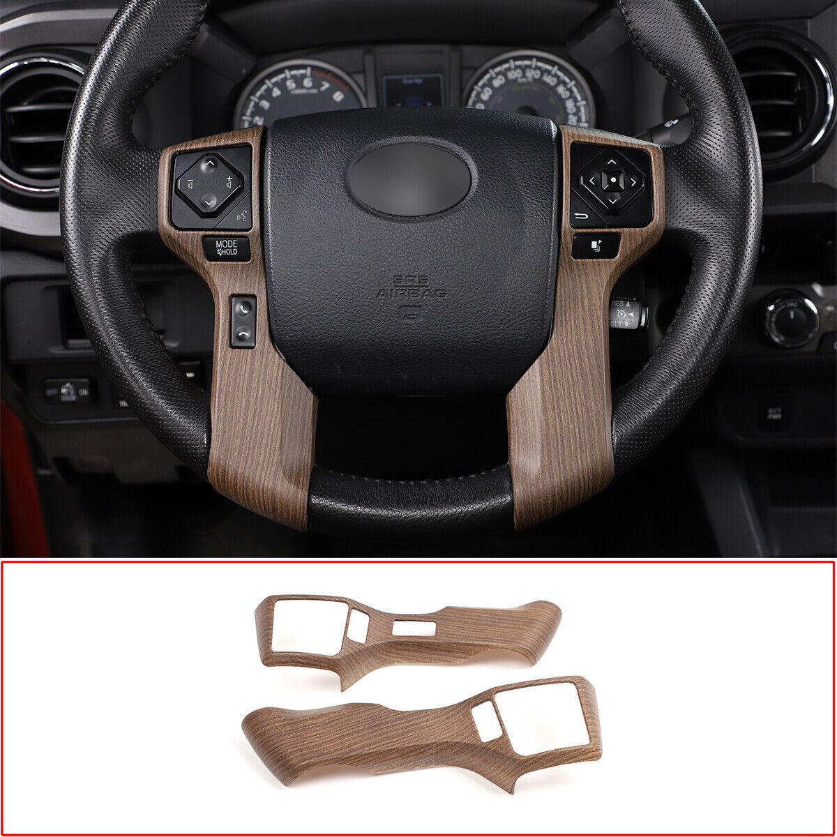 Wood Grain Interior Whole Set Decor Panel Cover Trim Kit For Toyota Tacoma 16-23 3