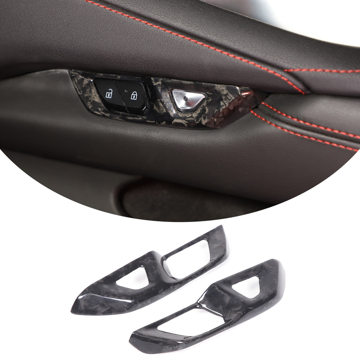 Forged Real Carbon Fiber Full Interior Set Cover Trim Kit For Corvette C8 20-25 - Variants 16-20 6