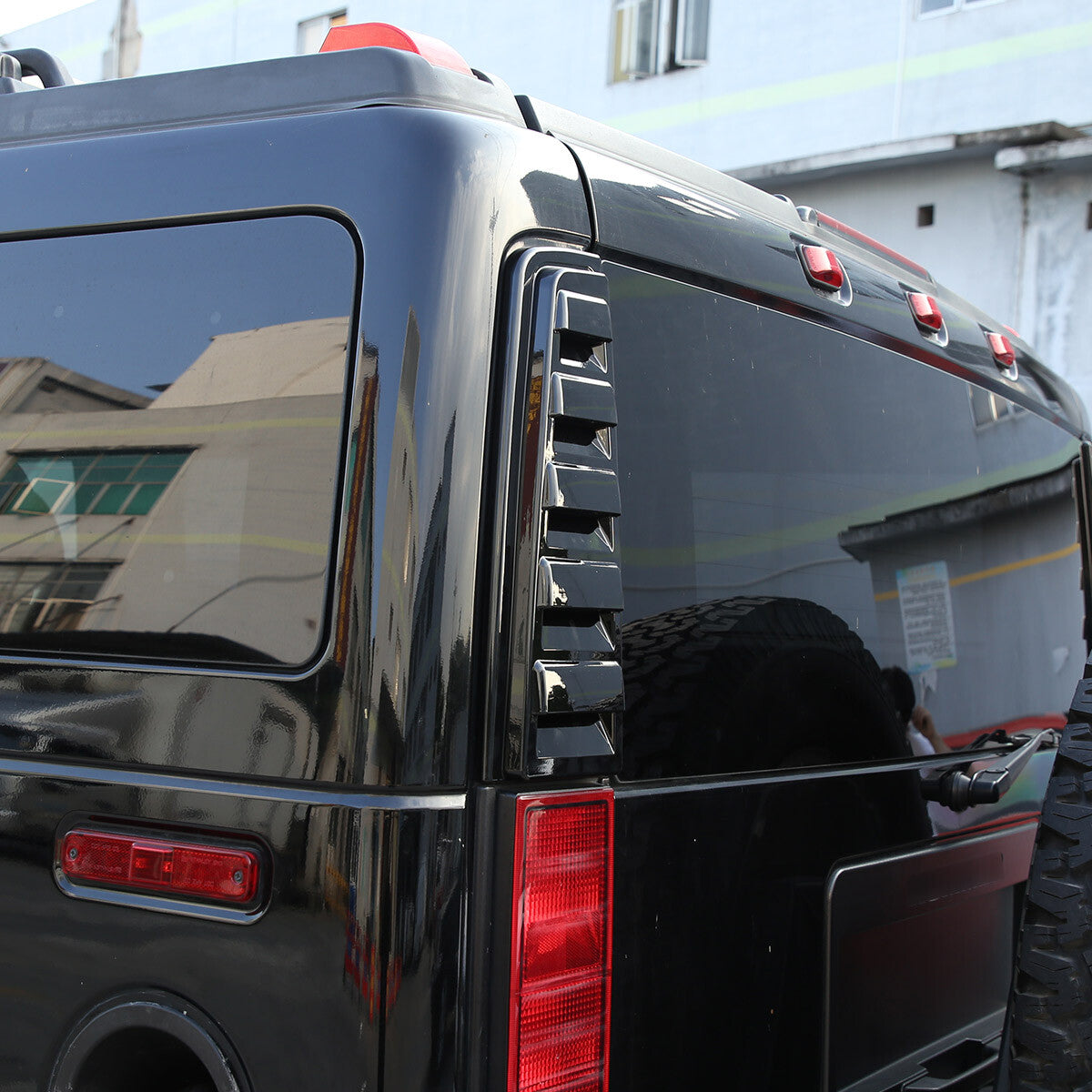 Tail Light Rear Glossy Black Vent Trim Bezel Cover Upper For Hummer H2 2003-2009 6