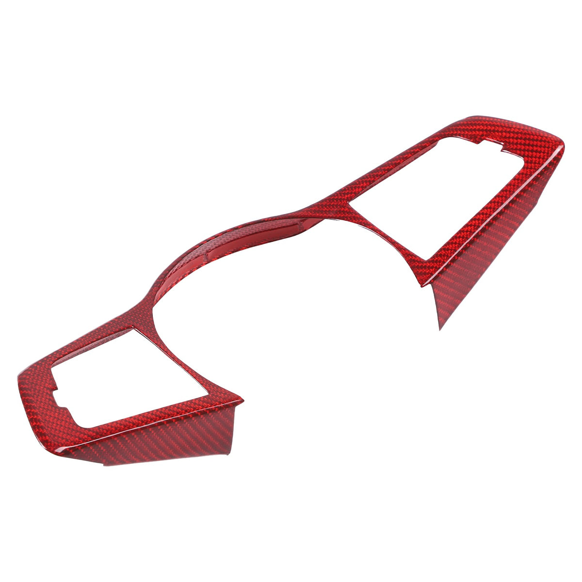 Red Real Carbon Fiber Steering Wheel Button Trim For Nissan 400Z Z34 6