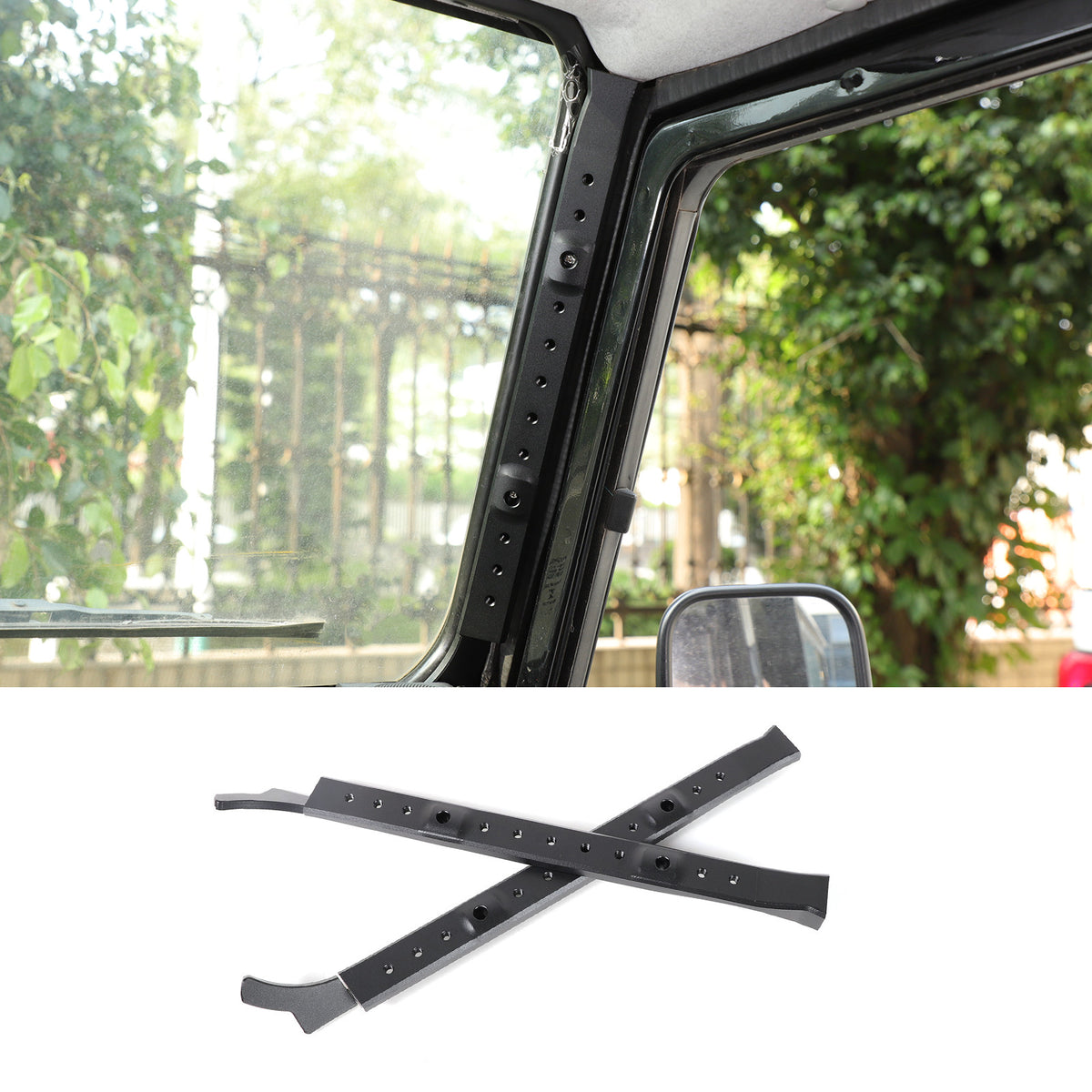 Black A-Pillar Phone Holder Stand Base Braket Part For LR Defender 2004-2018 14