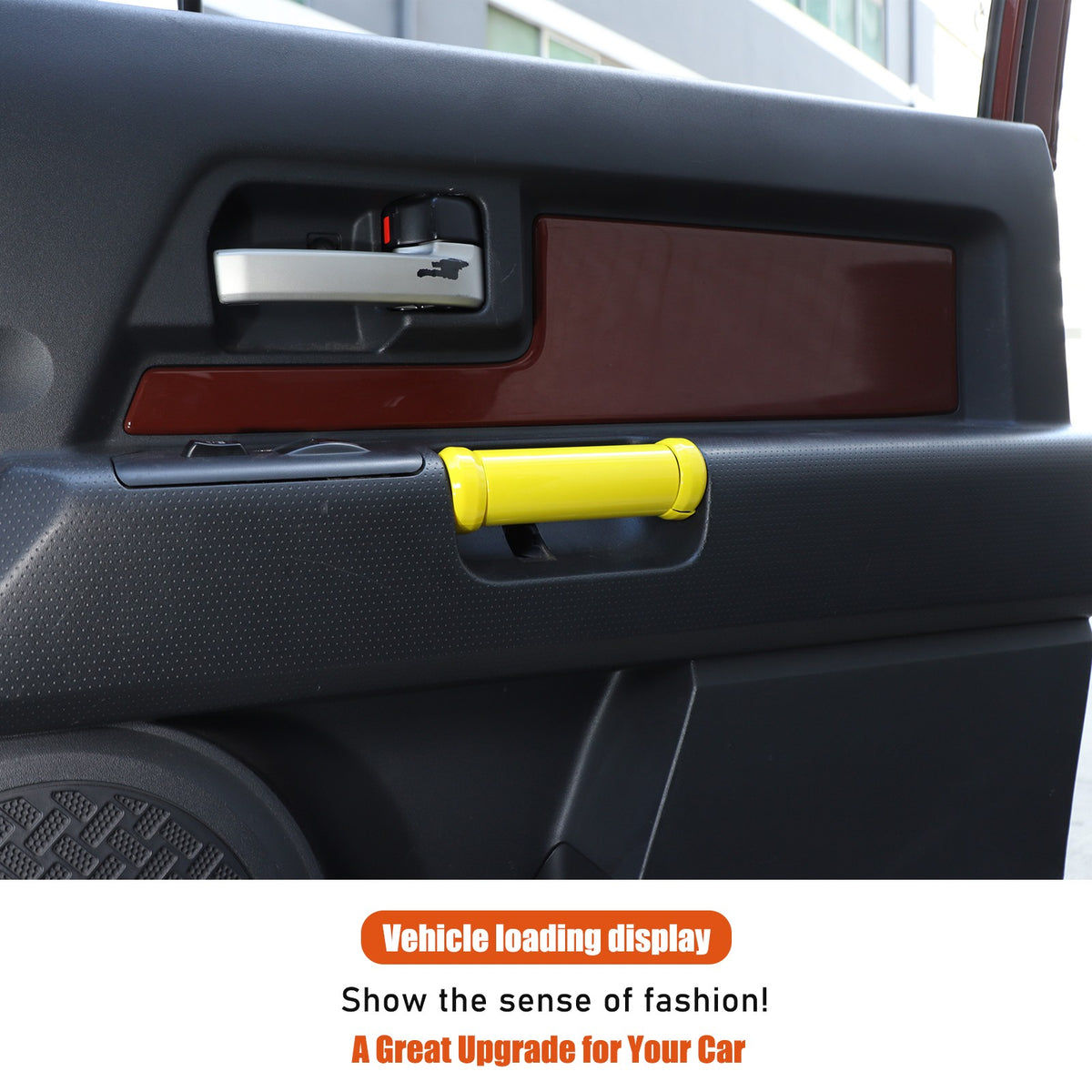 Yellow Interior Door Panel Handle Cover Trim For Toyota FJ Cruiser 2007-2021 US 12