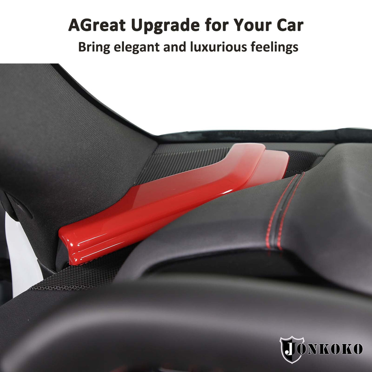 Sport Red ABS Interior Dashboard Side Panel Cover Trim For Corvette C8 2020-2026 1
