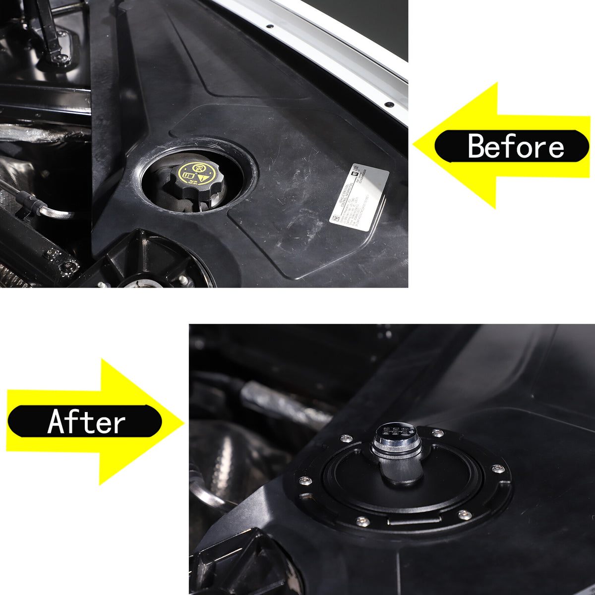 Alloy Engine Oil Cap Radiator water tank Cap Combination Lock For Corvette C8 17