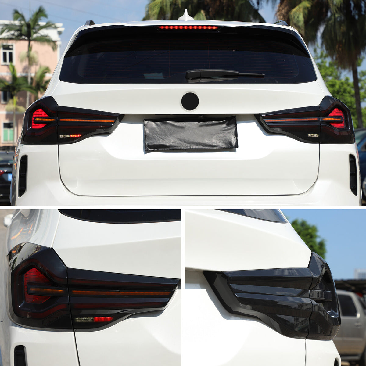 Smoked Blackout Tail Light Lamp Cover Overlay For BMW X3 G01/iX3/X3M F97 22-24 6