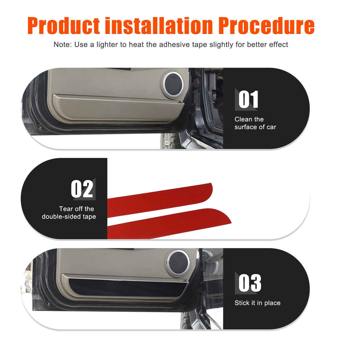Piano Black Door Interior Anti-kick Panel Trim Sticker for Hummer H2 2003-2007 5