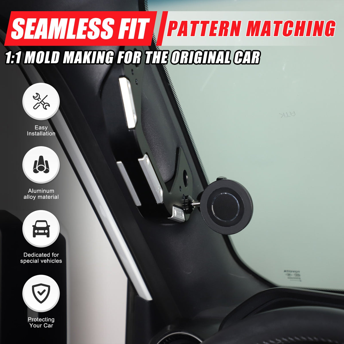 Replacement Aluminum Alloy A-Pillar Grab Handle For Toyota LC250 Prado 2024+ 3