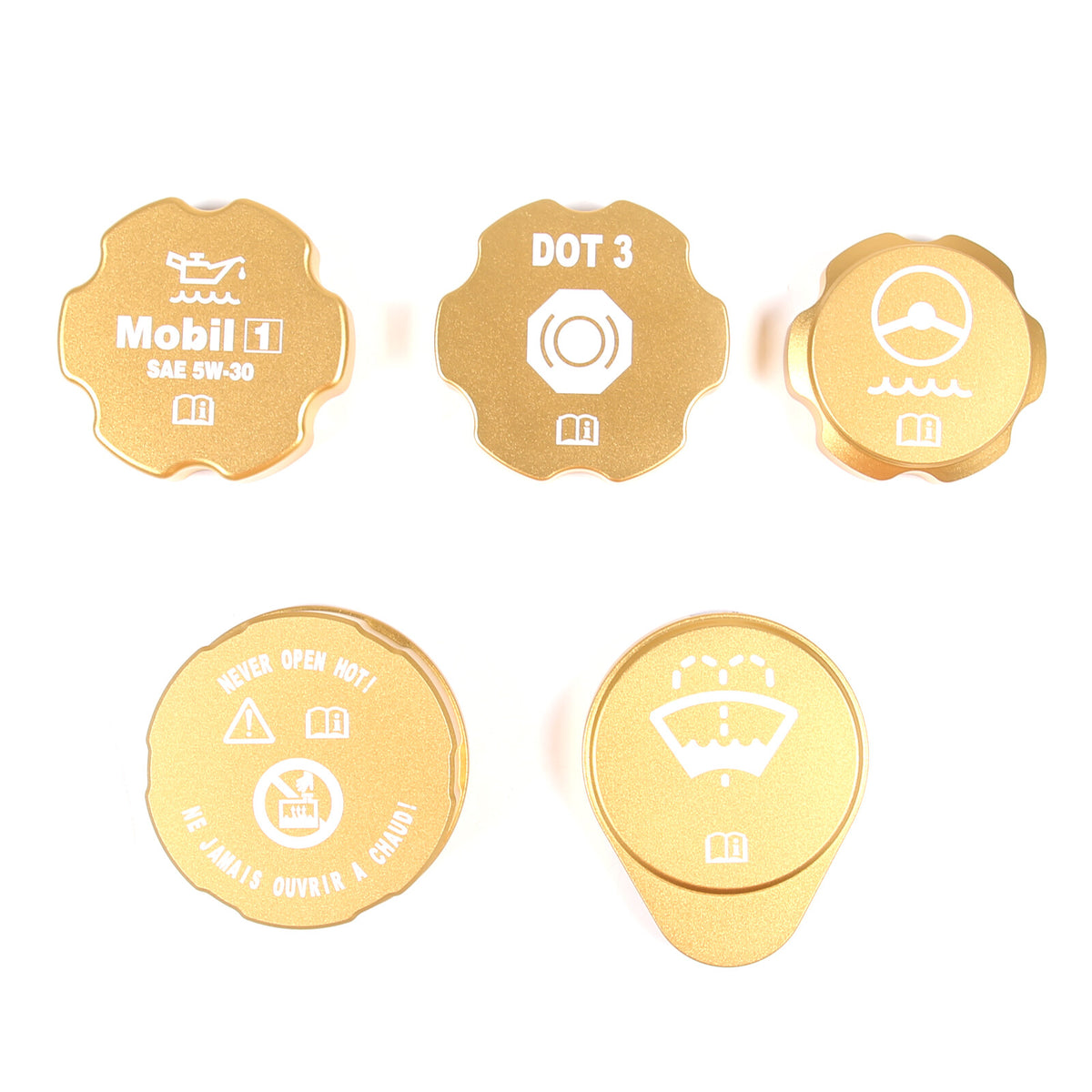 Yellow Alloy Engine Cabin Switch & Intake Manifold Cover Set Kit For Corvette C6 10