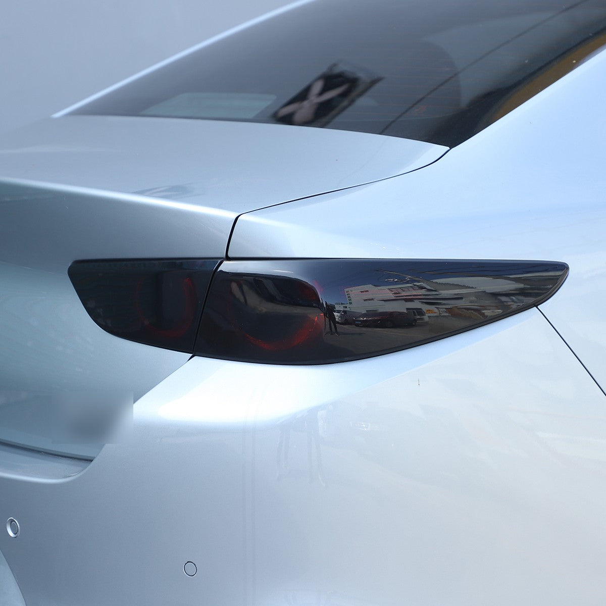 Smoked Black Tail Light Lamp Cover Guard Trim For Mazda 3 2020-21 5