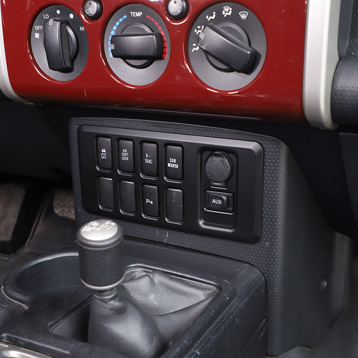 Matte Black ABS Interior Full Set Cover Trim Kit Set For FJ Cruiser 2007-2021 14
