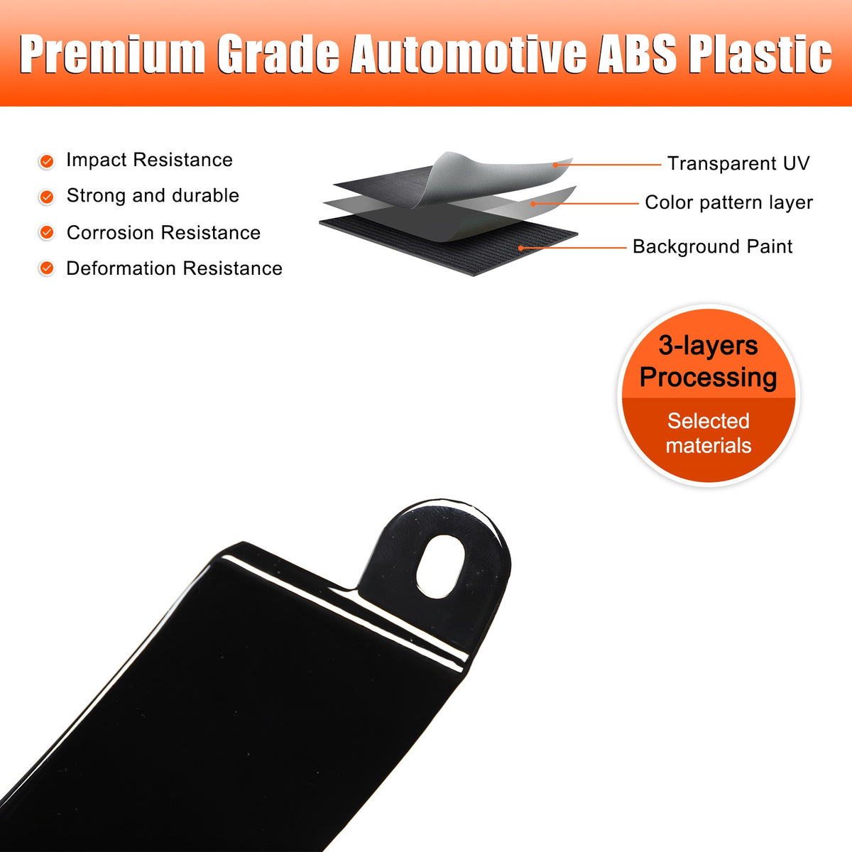 Replacement Glossy Piano Black D-Pillar For Toyota Land Cruiser LC250 24+ US 13