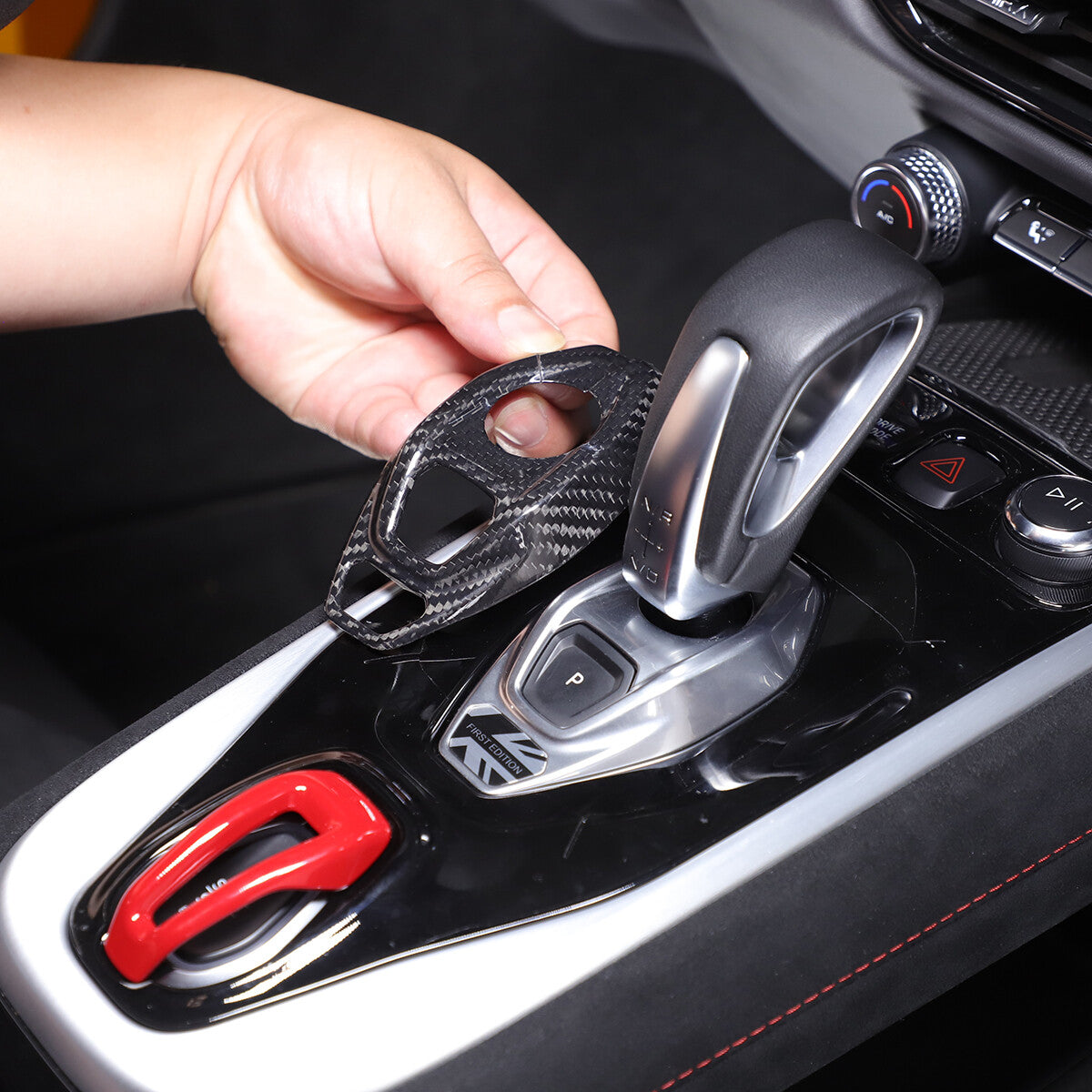 Real Carbon Fiber Console Gear Base Cover Trim For Lotus Emira V6 I4 2021-25 US 13