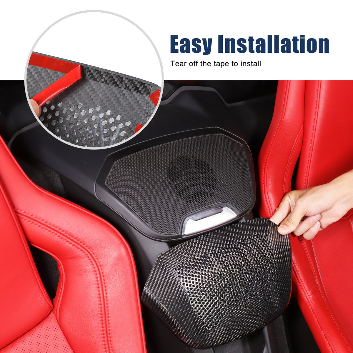 Real Carbon Fiber Rear Waterfall Speaker Grille Trim For Corvette C8 Z51 ZR1 20+ 20