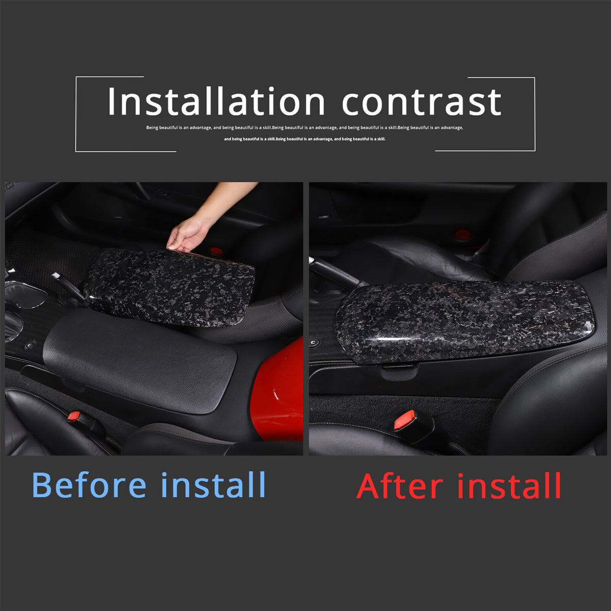 Forged Real Carbon Fiber Full Interior Set Decor Cover Trim Kit for Corvette C6 71