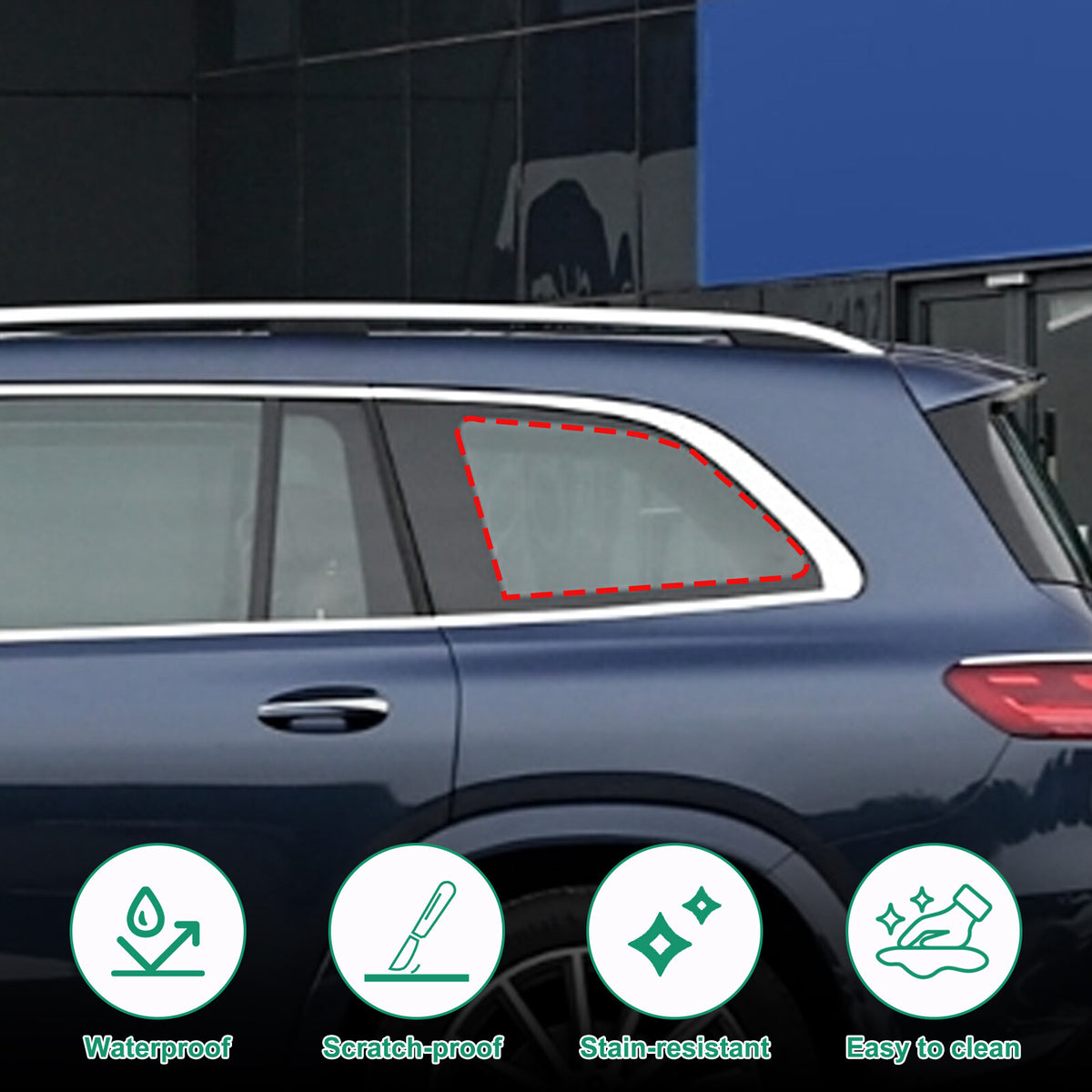 Car Trunk Left Side Window Storage Bag For Mercedes Benz GL-Class X164 06-12 14