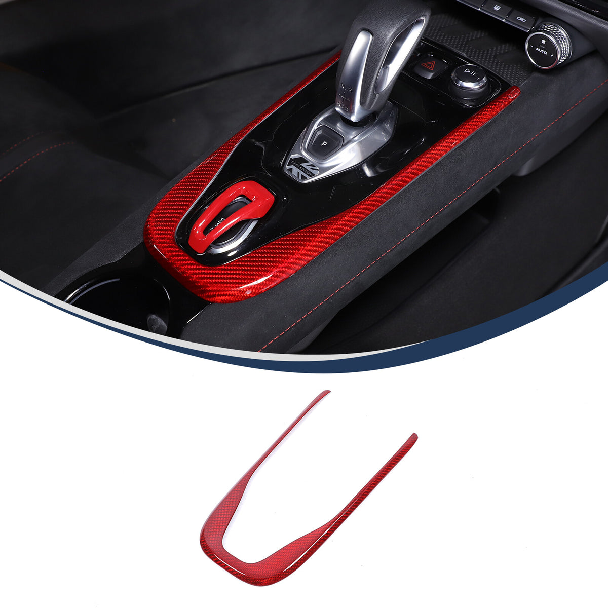 Red Real Carbon Fiber Interior Exterior Conosle Trim Cover For Lotus EMIRA 21-25 137