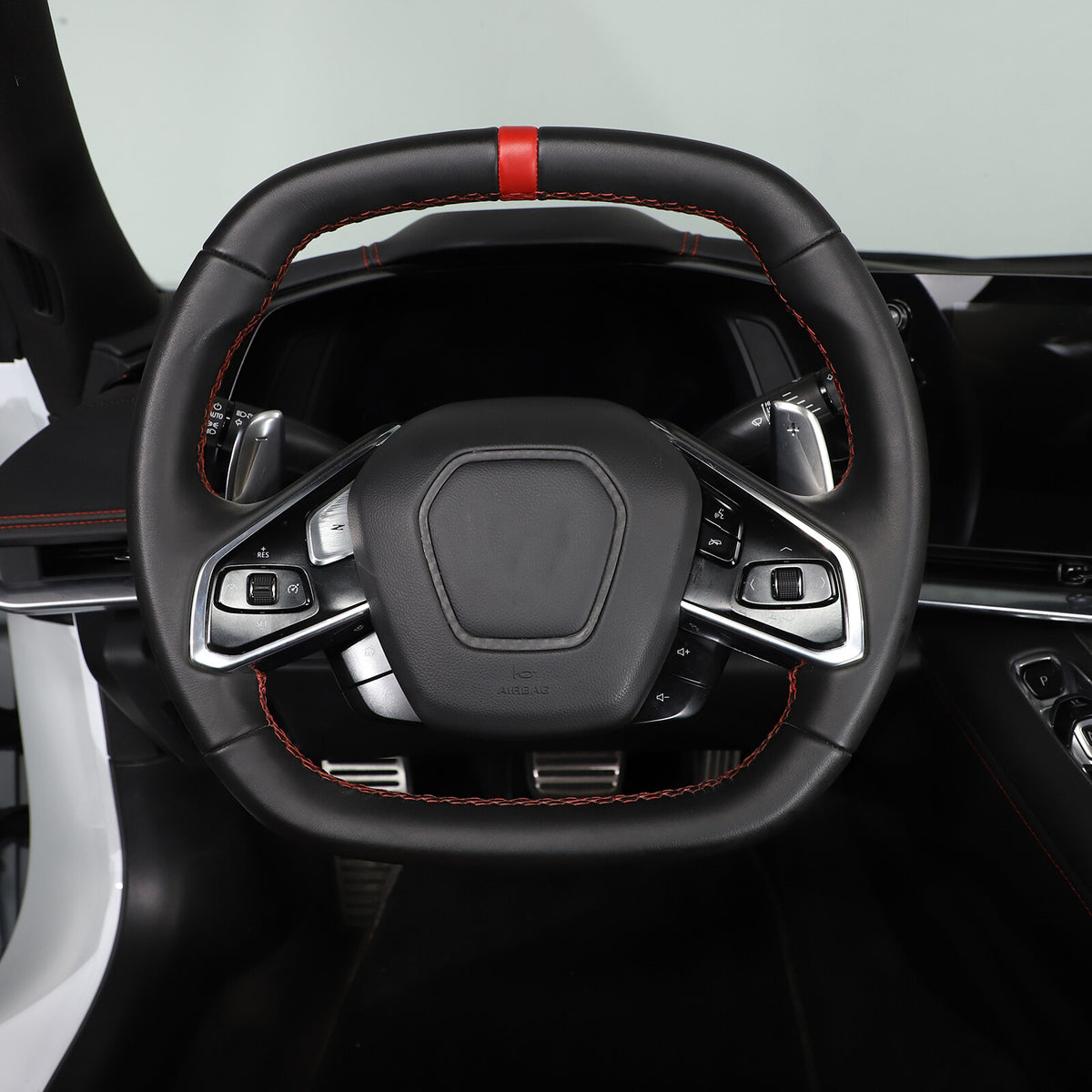 Matte Real Dry Carbon Fiber Interior Decor Trim Cover For Corvette C8 2020+ 61