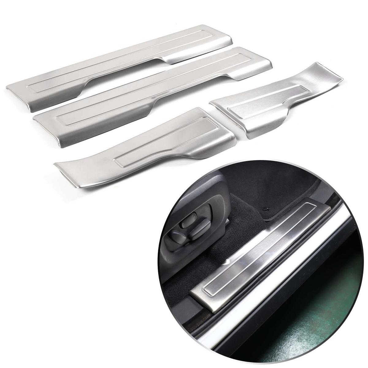 Silver Interior Door Sill Guard Protector Cover For Range Rover Evoque L538 9