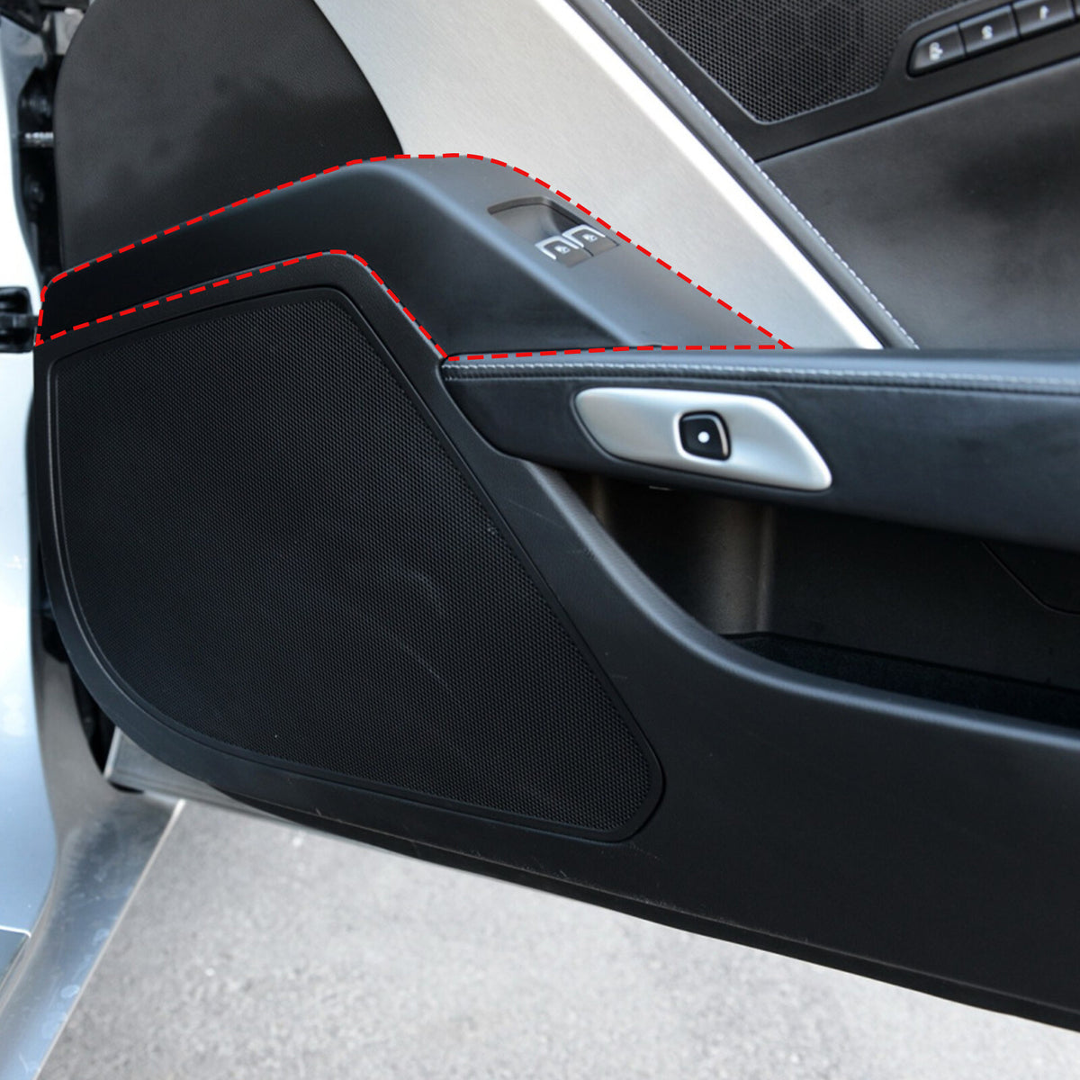 Red Real Carbon Fiber Interior Center Full Trim Set Kit For Corvette C7 2014-19 - Variants 1-5 11