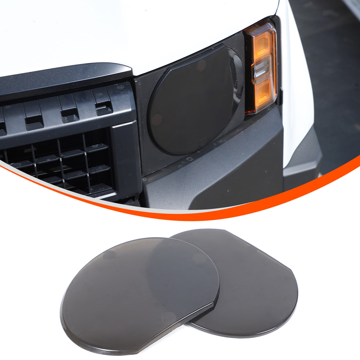 Black Smoked Front Headlight Lens Cover For Toyota Land Cruiser LC250 24+ US 7