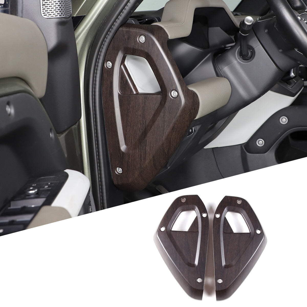 Grain Dashboard Side Panel Trim Cover For Land Rover Defender 90 110 2020-23 1