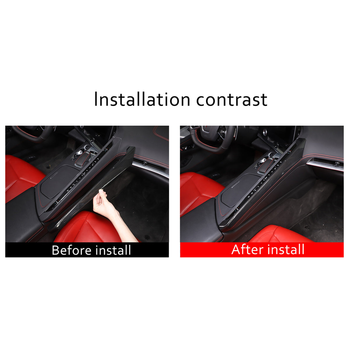 Carbon Fiber ABS Interior Full Decor Cover Trim Kit For Corvette C8 2020-2025 - Styles 21-25 21