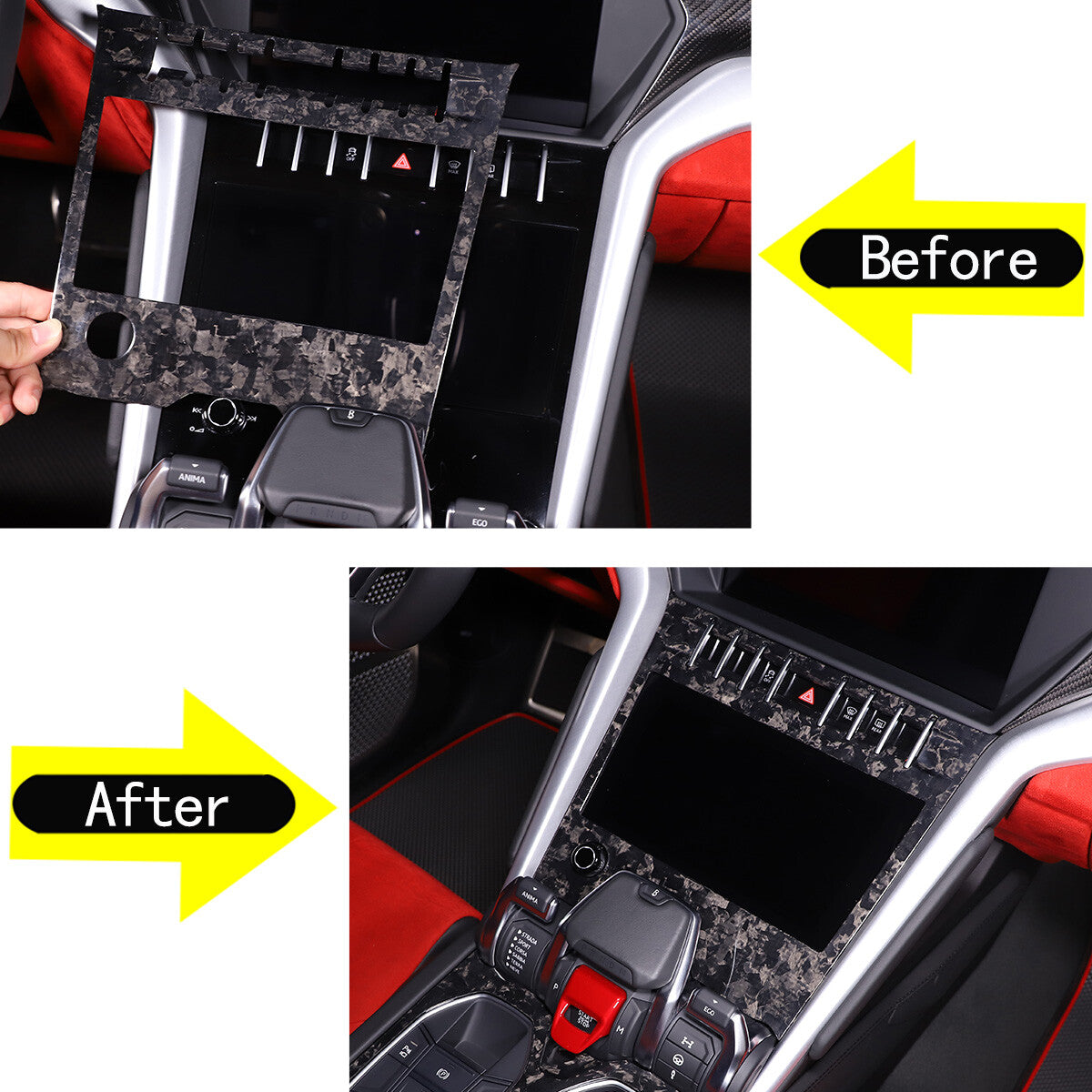 34 Styles Forged Real Carbon fiber Interior Trim Kit For Lamborghini URUS 18-23 - Variants 11-15 51